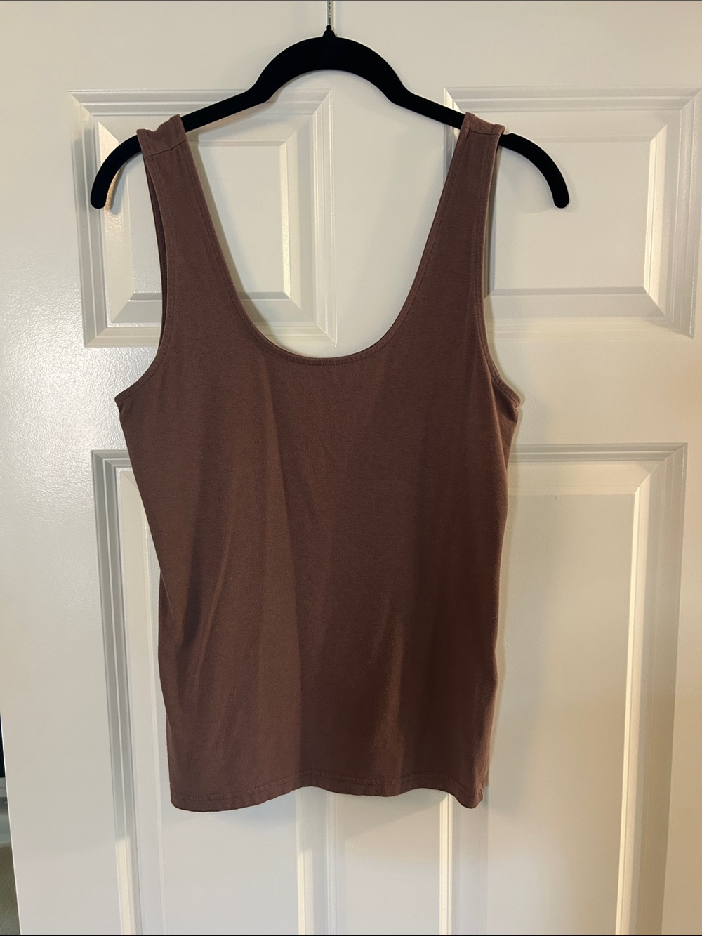 Classic Scoop Neck Tank Top - Brown